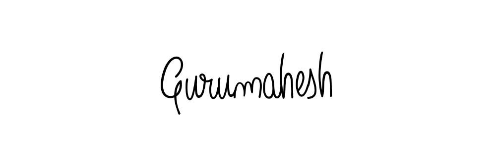 You should practise on your own different ways (Angelique-Rose-font-FFP) to write your name (Gurumahesh) in signature. don't let someone else do it for you. Gurumahesh signature style 5 images and pictures png