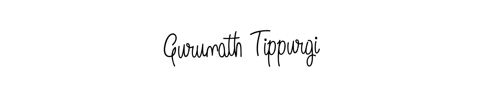 Make a beautiful signature design for name Gurunath Tippurgi. With this signature (Angelique-Rose-font-FFP) style, you can create a handwritten signature for free. Gurunath Tippurgi signature style 5 images and pictures png