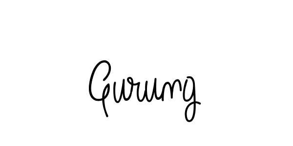 You should practise on your own different ways (Angelique-Rose-font-FFP) to write your name (Gurung) in signature. don't let someone else do it for you. Gurung signature style 5 images and pictures png