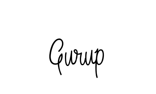 Design your own signature with our free online signature maker. With this signature software, you can create a handwritten (Angelique-Rose-font-FFP) signature for name Gurup. Gurup signature style 5 images and pictures png