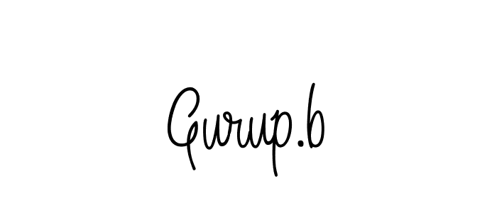 if you are searching for the best signature style for your name Gurup.b. so please give up your signature search. here we have designed multiple signature styles  using Angelique-Rose-font-FFP. Gurup.b signature style 5 images and pictures png