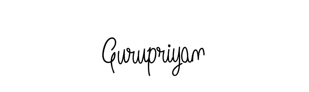 How to make Gurupriyan name signature. Use Angelique-Rose-font-FFP style for creating short signs online. This is the latest handwritten sign. Gurupriyan signature style 5 images and pictures png