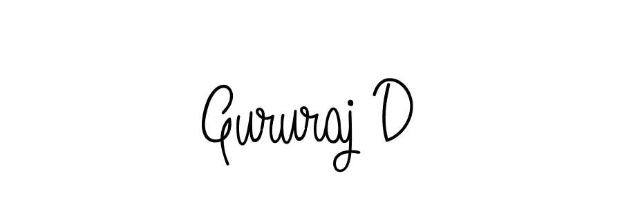 Gururaj D stylish signature style. Best Handwritten Sign (Angelique-Rose-font-FFP) for my name. Handwritten Signature Collection Ideas for my name Gururaj D. Gururaj D signature style 5 images and pictures png