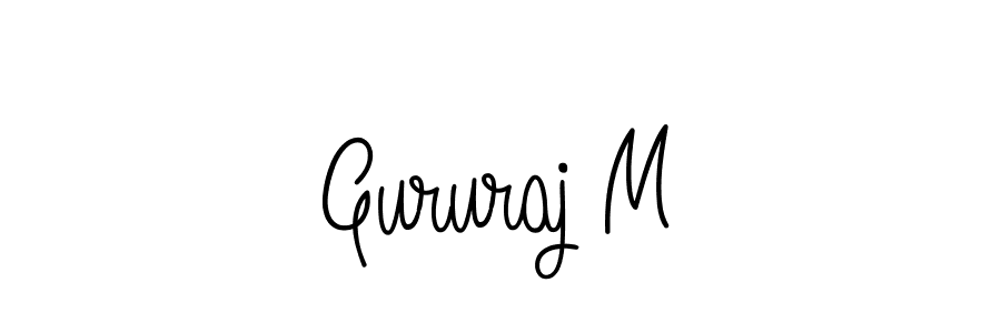 if you are searching for the best signature style for your name Gururaj M. so please give up your signature search. here we have designed multiple signature styles  using Angelique-Rose-font-FFP. Gururaj M signature style 5 images and pictures png