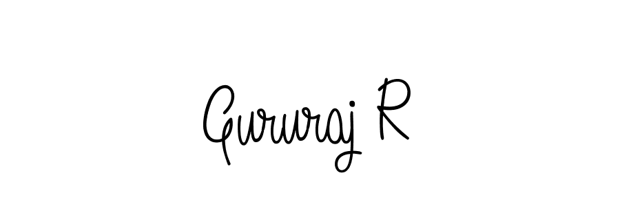 You should practise on your own different ways (Angelique-Rose-font-FFP) to write your name (Gururaj R) in signature. don't let someone else do it for you. Gururaj R signature style 5 images and pictures png