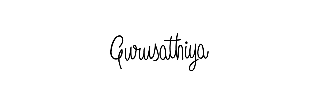 Use a signature maker to create a handwritten signature online. With this signature software, you can design (Angelique-Rose-font-FFP) your own signature for name Gurusathiya. Gurusathiya signature style 5 images and pictures png