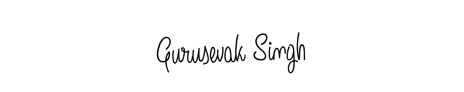 Create a beautiful signature design for name Gurusevak Singh. With this signature (Angelique-Rose-font-FFP) fonts, you can make a handwritten signature for free. Gurusevak Singh signature style 5 images and pictures png