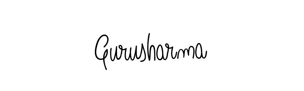 Use a signature maker to create a handwritten signature online. With this signature software, you can design (Angelique-Rose-font-FFP) your own signature for name Gurusharma. Gurusharma signature style 5 images and pictures png