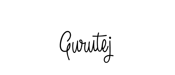 You should practise on your own different ways (Angelique-Rose-font-FFP) to write your name (Gurutej) in signature. don't let someone else do it for you. Gurutej signature style 5 images and pictures png