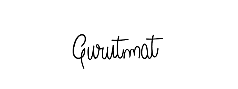 The best way (Angelique-Rose-font-FFP) to make a short signature is to pick only two or three words in your name. The name Gurutmat include a total of six letters. For converting this name. Gurutmat signature style 5 images and pictures png