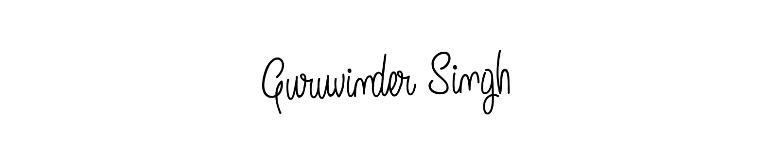 Make a beautiful signature design for name Guruvinder Singh. With this signature (Angelique-Rose-font-FFP) style, you can create a handwritten signature for free. Guruvinder Singh signature style 5 images and pictures png
