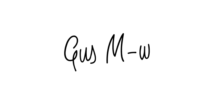 Make a beautiful signature design for name Gus M-w. With this signature (Angelique-Rose-font-FFP) style, you can create a handwritten signature for free. Gus M-w signature style 5 images and pictures png