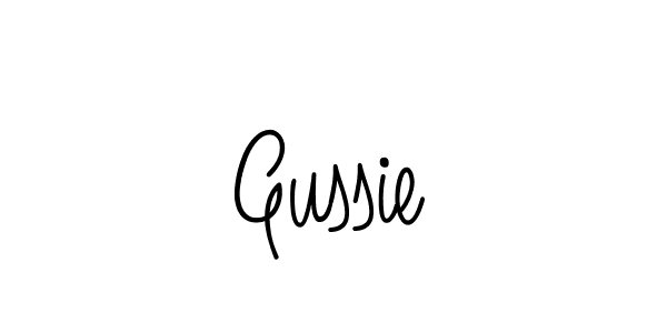 Make a beautiful signature design for name Gussie. With this signature (Angelique-Rose-font-FFP) style, you can create a handwritten signature for free. Gussie signature style 5 images and pictures png