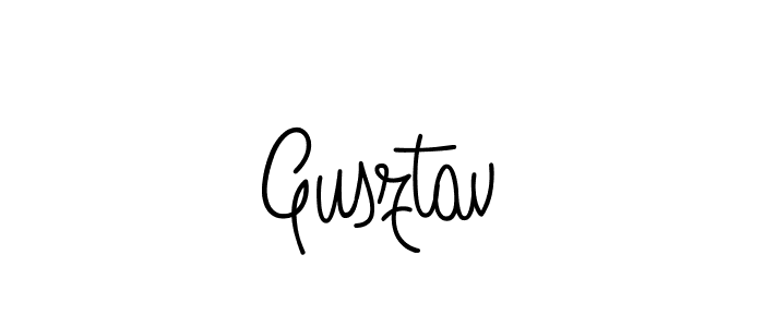 How to make Gusztav name signature. Use Angelique-Rose-font-FFP style for creating short signs online. This is the latest handwritten sign. Gusztav signature style 5 images and pictures png