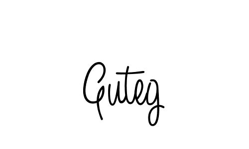 You should practise on your own different ways (Angelique-Rose-font-FFP) to write your name (Guteg) in signature. don't let someone else do it for you. Guteg signature style 5 images and pictures png