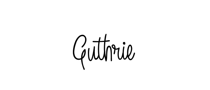 Make a beautiful signature design for name Guthrie. With this signature (Angelique-Rose-font-FFP) style, you can create a handwritten signature for free. Guthrie signature style 5 images and pictures png