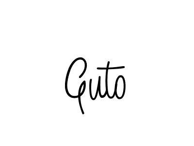 Design your own signature with our free online signature maker. With this signature software, you can create a handwritten (Angelique-Rose-font-FFP) signature for name Guto. Guto signature style 5 images and pictures png