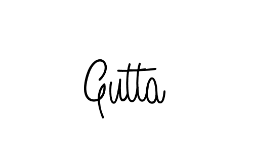 You should practise on your own different ways (Angelique-Rose-font-FFP) to write your name (Gutta) in signature. don't let someone else do it for you. Gutta signature style 5 images and pictures png