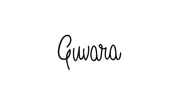 How to Draw Guvara signature style? Angelique-Rose-font-FFP is a latest design signature styles for name Guvara. Guvara signature style 5 images and pictures png
