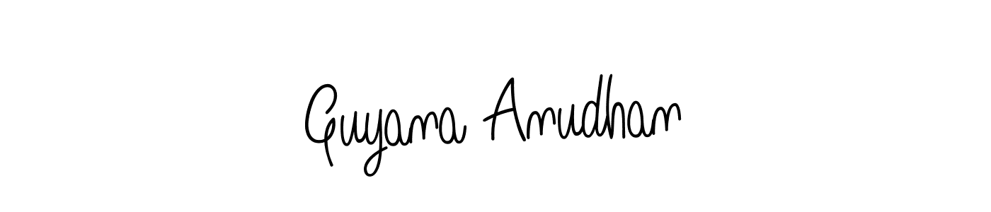 How to make Guyana Anudhan signature? Angelique-Rose-font-FFP is a professional autograph style. Create handwritten signature for Guyana Anudhan name. Guyana Anudhan signature style 5 images and pictures png