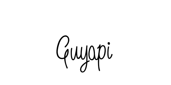 Make a beautiful signature design for name Guyapi. With this signature (Angelique-Rose-font-FFP) style, you can create a handwritten signature for free. Guyapi signature style 5 images and pictures png