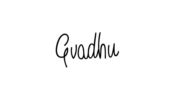 if you are searching for the best signature style for your name Gvadhu. so please give up your signature search. here we have designed multiple signature styles  using Angelique-Rose-font-FFP. Gvadhu signature style 5 images and pictures png