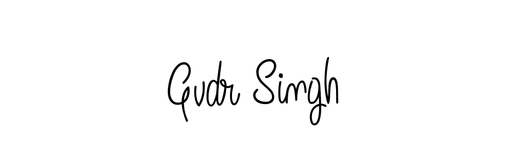 Use a signature maker to create a handwritten signature online. With this signature software, you can design (Angelique-Rose-font-FFP) your own signature for name Gvdr Singh. Gvdr Singh signature style 5 images and pictures png