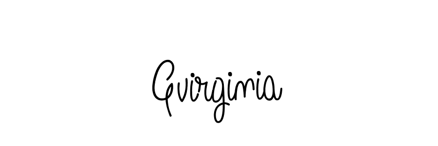 Use a signature maker to create a handwritten signature online. With this signature software, you can design (Angelique-Rose-font-FFP) your own signature for name Gvirginia. Gvirginia signature style 5 images and pictures png