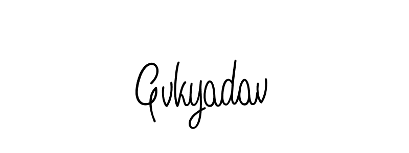 You should practise on your own different ways (Angelique-Rose-font-FFP) to write your name (Gvkyadav) in signature. don't let someone else do it for you. Gvkyadav signature style 5 images and pictures png