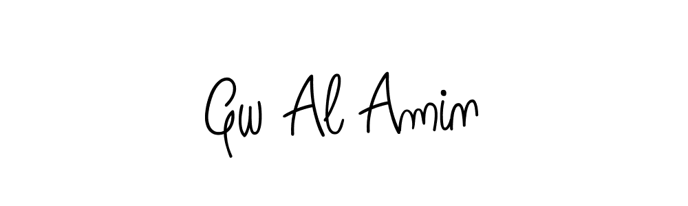 You should practise on your own different ways (Angelique-Rose-font-FFP) to write your name (Gw Al Amin) in signature. don't let someone else do it for you. Gw Al Amin signature style 5 images and pictures png