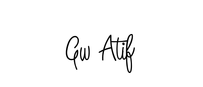 You should practise on your own different ways (Angelique-Rose-font-FFP) to write your name (Gw Atif) in signature. don't let someone else do it for you. Gw Atif signature style 5 images and pictures png