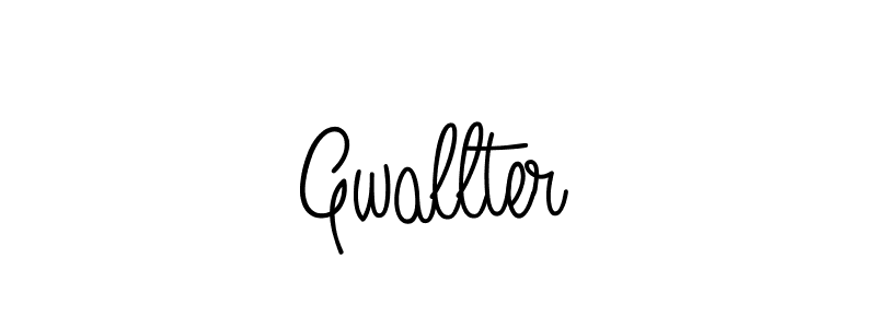 Make a beautiful signature design for name Gwallter. With this signature (Angelique-Rose-font-FFP) style, you can create a handwritten signature for free. Gwallter signature style 5 images and pictures png