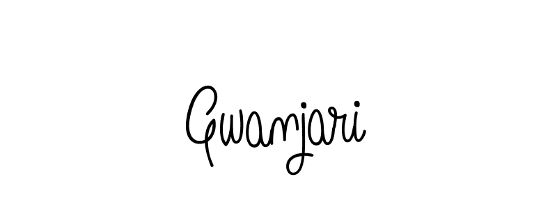 Design your own signature with our free online signature maker. With this signature software, you can create a handwritten (Angelique-Rose-font-FFP) signature for name Gwanjari. Gwanjari signature style 5 images and pictures png
