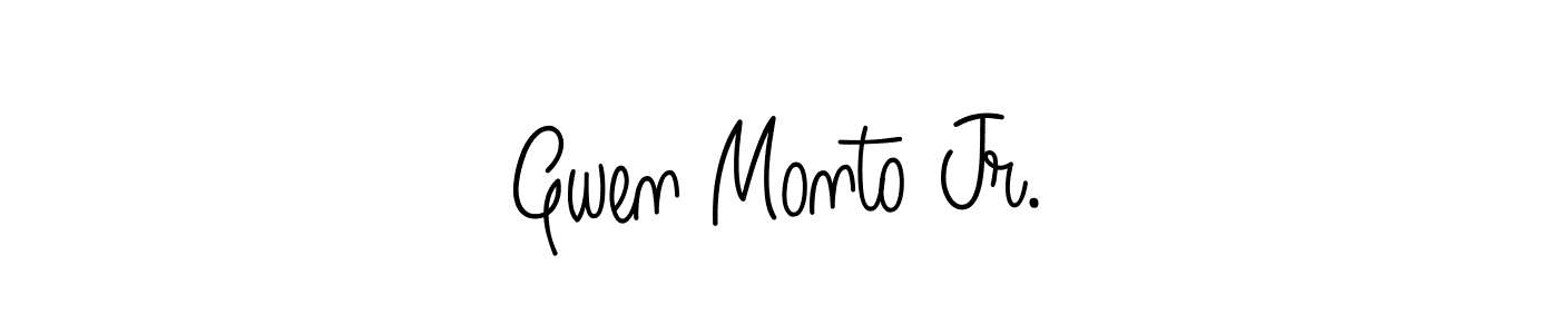 It looks lik you need a new signature style for name Gwen Monto Jr.. Design unique handwritten (Angelique-Rose-font-FFP) signature with our free signature maker in just a few clicks. Gwen Monto Jr. signature style 5 images and pictures png