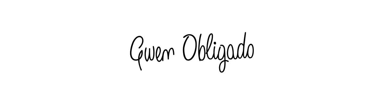 Once you've used our free online signature maker to create your best signature Angelique-Rose-font-FFP style, it's time to enjoy all of the benefits that Gwen Obligado name signing documents. Gwen Obligado signature style 5 images and pictures png