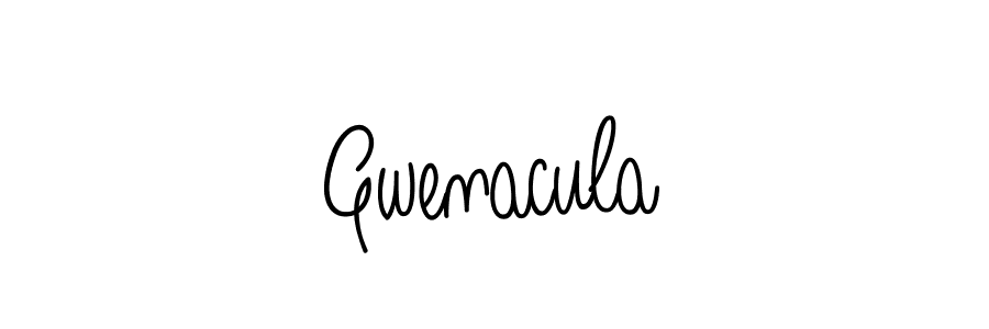 Make a beautiful signature design for name Gwenacula. With this signature (Angelique-Rose-font-FFP) style, you can create a handwritten signature for free. Gwenacula signature style 5 images and pictures png
