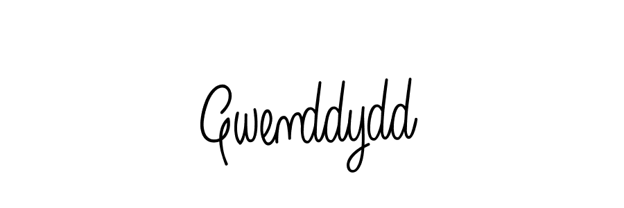 How to make Gwenddydd name signature. Use Angelique-Rose-font-FFP style for creating short signs online. This is the latest handwritten sign. Gwenddydd signature style 5 images and pictures png