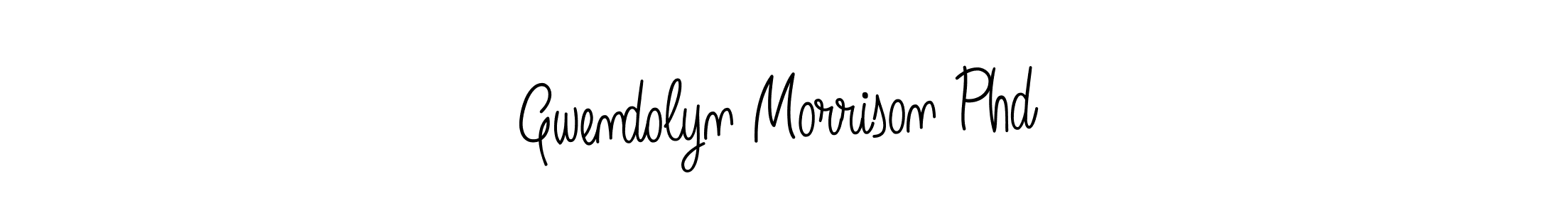 Also we have Gwendolyn Morrison Phd name is the best signature style. Create professional handwritten signature collection using Angelique-Rose-font-FFP autograph style. Gwendolyn Morrison Phd signature style 5 images and pictures png