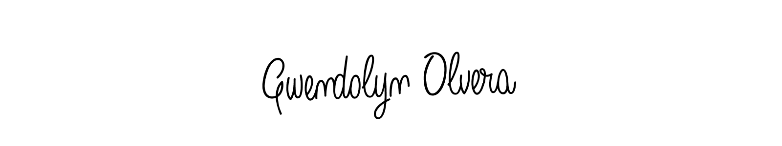 Also we have Gwendolyn Olvera name is the best signature style. Create professional handwritten signature collection using Angelique-Rose-font-FFP autograph style. Gwendolyn Olvera signature style 5 images and pictures png