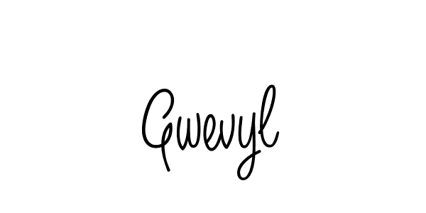 Gwevyl stylish signature style. Best Handwritten Sign (Angelique-Rose-font-FFP) for my name. Handwritten Signature Collection Ideas for my name Gwevyl. Gwevyl signature style 5 images and pictures png