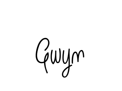 How to make Gwyn name signature. Use Angelique-Rose-font-FFP style for creating short signs online. This is the latest handwritten sign. Gwyn signature style 5 images and pictures png