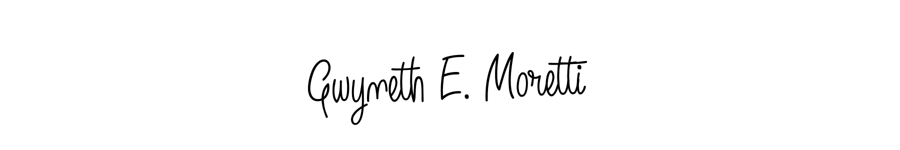 How to Draw Gwyneth E. Moretti signature style? Angelique-Rose-font-FFP is a latest design signature styles for name Gwyneth E. Moretti. Gwyneth E. Moretti signature style 5 images and pictures png