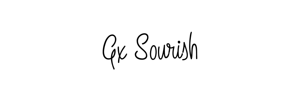 Gx Sourish stylish signature style. Best Handwritten Sign (Angelique-Rose-font-FFP) for my name. Handwritten Signature Collection Ideas for my name Gx Sourish. Gx Sourish signature style 5 images and pictures png