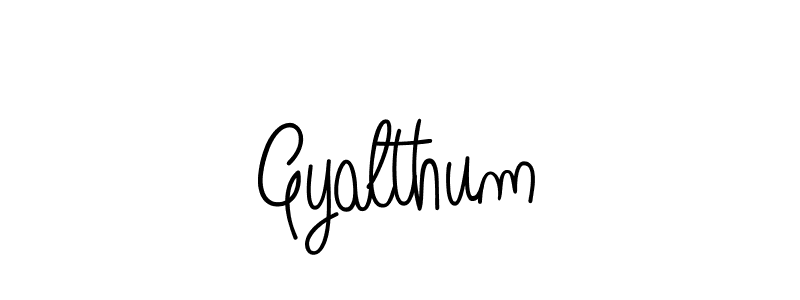 Also You can easily find your signature by using the search form. We will create Gyalthum name handwritten signature images for you free of cost using Angelique-Rose-font-FFP sign style. Gyalthum signature style 5 images and pictures png