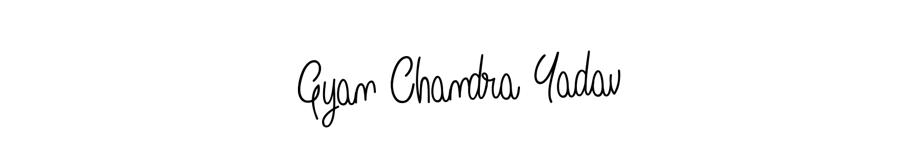 How to make Gyan Chandra Yadav name signature. Use Angelique-Rose-font-FFP style for creating short signs online. This is the latest handwritten sign. Gyan Chandra Yadav signature style 5 images and pictures png