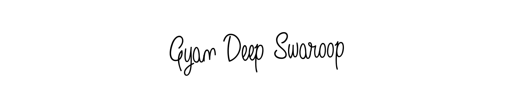 Make a beautiful signature design for name Gyan Deep Swaroop. With this signature (Angelique-Rose-font-FFP) style, you can create a handwritten signature for free. Gyan Deep Swaroop signature style 5 images and pictures png