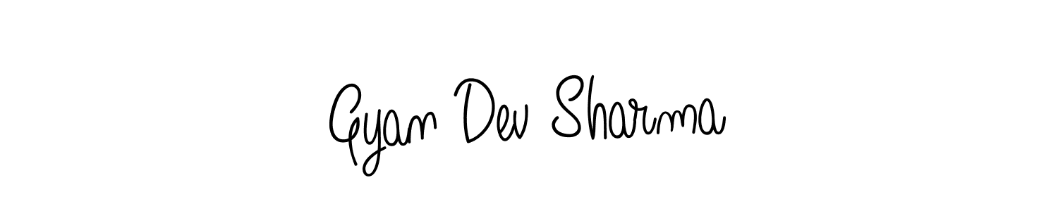 Create a beautiful signature design for name Gyan Dev Sharma. With this signature (Angelique-Rose-font-FFP) fonts, you can make a handwritten signature for free. Gyan Dev Sharma signature style 5 images and pictures png