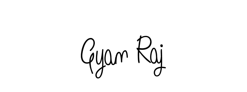 How to make Gyan Raj name signature. Use Angelique-Rose-font-FFP style for creating short signs online. This is the latest handwritten sign. Gyan Raj signature style 5 images and pictures png