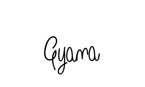 Make a beautiful signature design for name Gyana. With this signature (Angelique-Rose-font-FFP) style, you can create a handwritten signature for free. Gyana signature style 5 images and pictures png