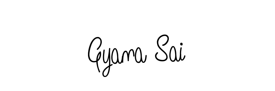You should practise on your own different ways (Angelique-Rose-font-FFP) to write your name (Gyana Sai) in signature. don't let someone else do it for you. Gyana Sai signature style 5 images and pictures png